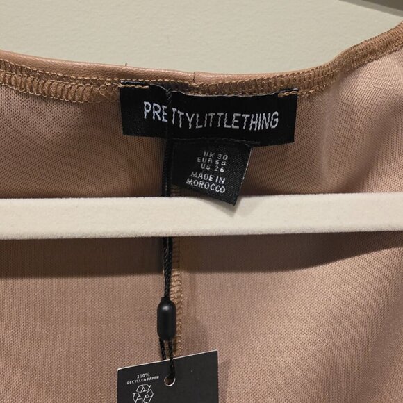 Pretty Little Thing Plus Tan Zip Corset Top Size 26. NWT - Picture 4 of 9